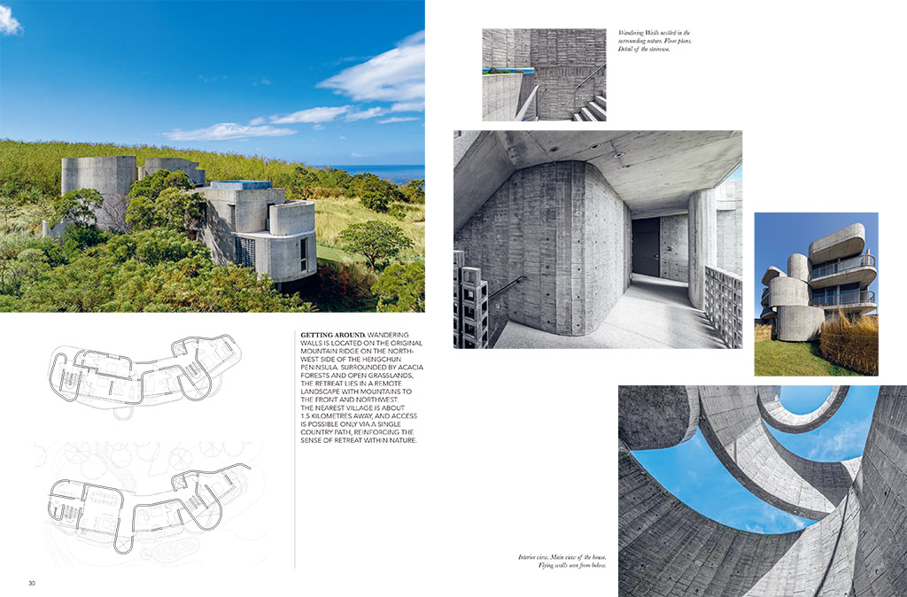 Wandering Walls featured in Where Architects Stay Around the World, pages 30–31